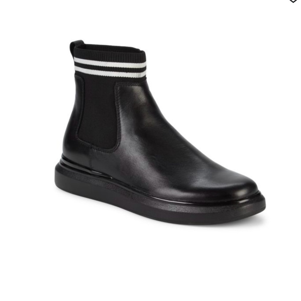 KARL LAGERFELD PARIS
Leather & Sock Chelsea Boots